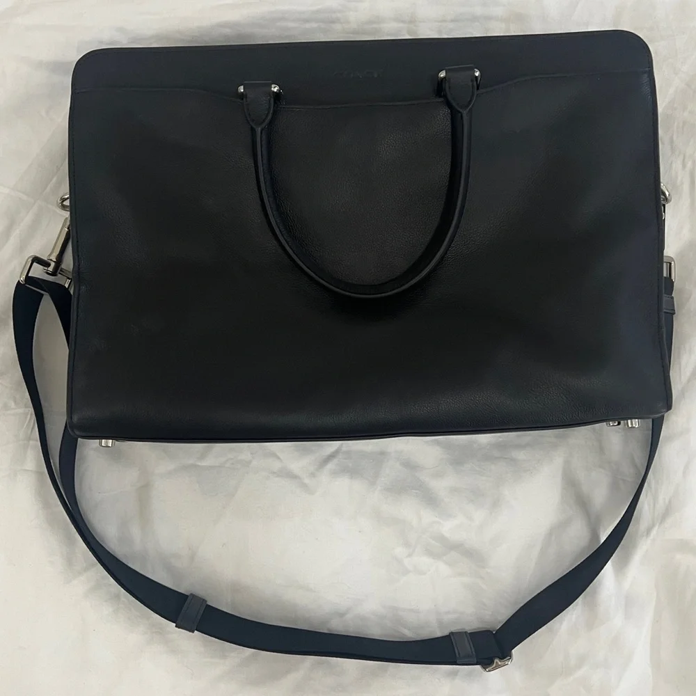 NWT Coach Beckett Structured Briefcase Black w/ Laptop Pocket 🖤 Slight Indent